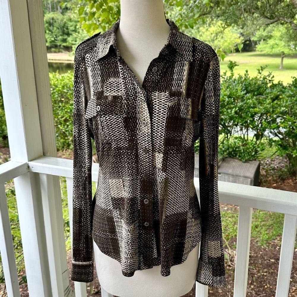 Worth Graphic Print Button Front Shirt